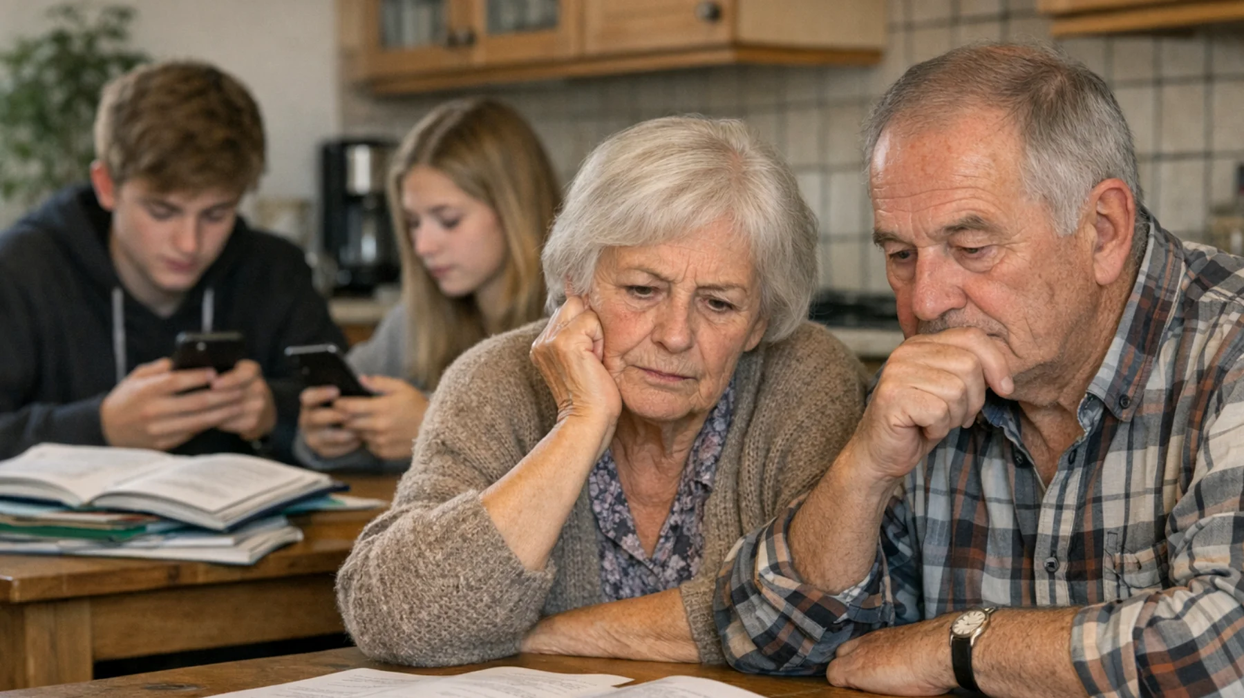 Die Großeltern beobachten, dass ihre Enkelkinder im Jugendalter zunehmend die Schule als sinnlos betrachten, kaum Interesse an Hausaufgaben oder Prüfungsvorbereitung zeigen und bei schulischen Misserfolgen gleichgültig reagieren. Die Jugendlichen scheinen weder intrinsisch noch extrinsisch motiviert zu sein und ziehen sich bei jedem Versuch der Großeltern, das Thema anzusprechen, emotional zurück."